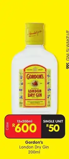 Shoprite Gordon's London Dry Gin offer