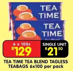 Shoprite Tea time tea blend tagless teabags offer