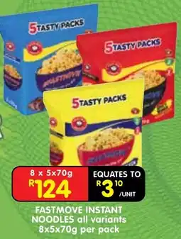 Shoprite FASTMOVE INSTANT NOODLES offer