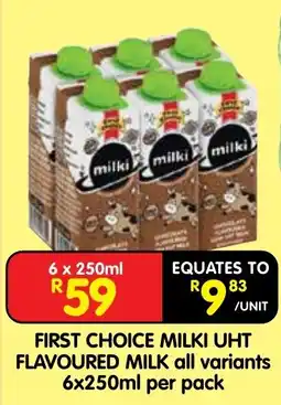 Shoprite FIRST CHOICE MILKI UHT FLAVOURED MILK offer