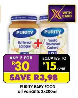 Shoprite Purity Baby Food offer