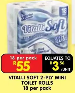 Shoprite Vitalli Soft 2-Ply Mini Toilet Rolls offer