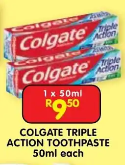 Shoprite Colgate Triple Action Toothpaste offer