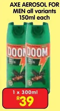 Shoprite AXE AEROSOL FOR MEN offer
