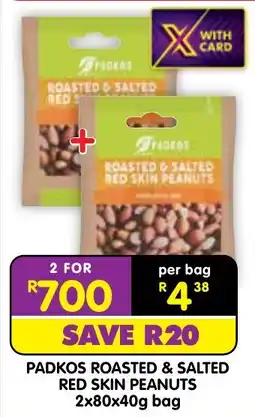 Shoprite PADKOS ROASTED & SALTED RED SKIN PEANUTS offer