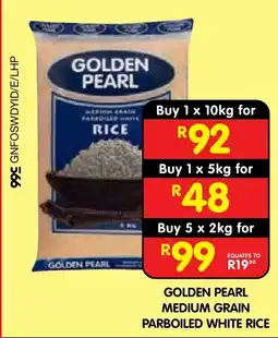 Shoprite GOLDEN PEARL MEDIUM GRAIN PARBOILED WHITE RICE offer