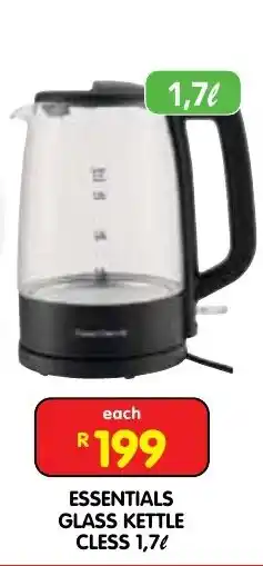 Shoprite ESSENTIALS GLASS KETTLE offer
