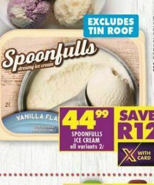 Shoprite Spoonfulls ice cream offer