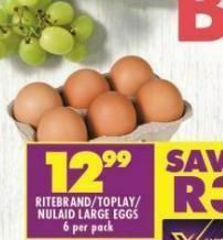Shoprite Eggs offer