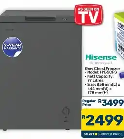 Pick n Pay Hypermarket Hisense Grey Chest Freezer offer