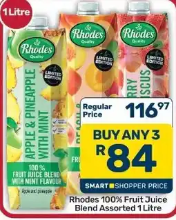 Pick n Pay Hypermarket Rhodes 100% Fruit Juice Blend Assorted offer