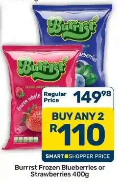 Pick n Pay Hypermarket Burrst Frozen Blueberries or Strawberries offer