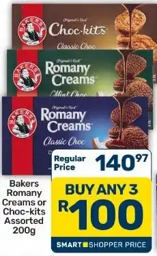 Pick n Pay Hypermarket Bakers Romany Creams or Choc-kits Assorted offer