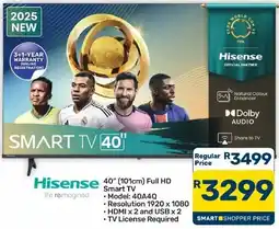 Pick n Pay Hypermarket Hisense SMART TV 40" offer