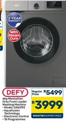 Pick n Pay Hypermarket DEFY 6kg Manhattan Grey Front Loader Washing Machine offer