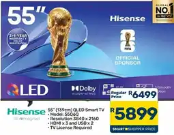 Pick n Pay Hypermarket Hisense 55" (139cm) QLED Smart TV offer
