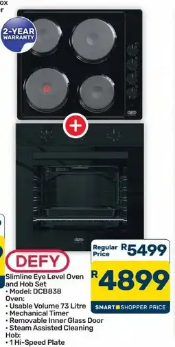Pick n Pay Hypermarket DEFY Slimline Eye Level Oven and Hob Set offer