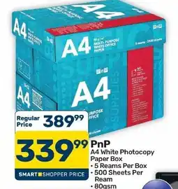 Pick n Pay Hypermarket PnP A4 White Photocopy Paper Box offer