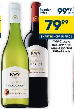 Pick n Pay Hypermarket KWV Classic Red or White Wine Assorted offer