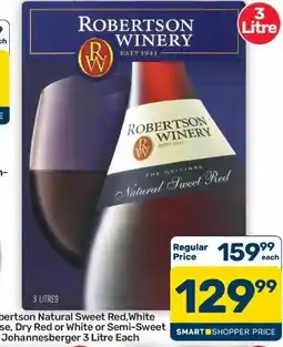 Pick n Pay Hypermarket Robertson Winery Natural Sweet Red offer