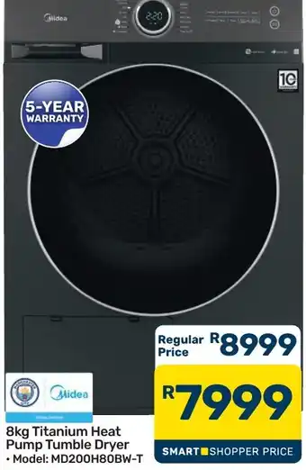 Midea 8kg Titanium Heat Pump Tumble Dryer