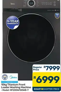 Pick n Pay Hypermarket Midea 10kg Titanium Front Loader Washing Machine offer