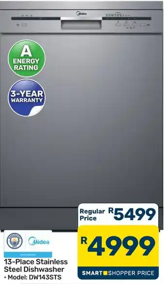 13-Place Stainless Steel Dishwasher