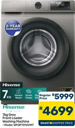 Pick n Pay Hypermarket Hisense 7kg Grey Front Loader Washing Machine offer