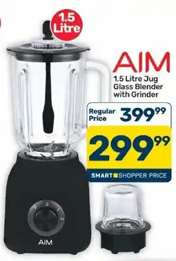Pick n Pay Hypermarket AIM 1.5 Litre Jug Glass Blender with Grinder offer