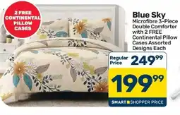 Pick n Pay Hypermarket Blue Sky Microfibre 3-Piece Double Comforter offer