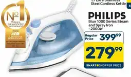 Pick n Pay Hypermarket PHILIPS Blue 1000 Series Steam and Spray Iron offer