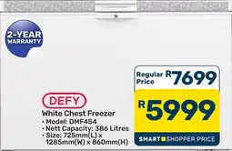 Pick n Pay Hypermarket DEFY White Chest Freezer offer