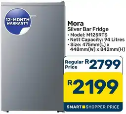 Pick n Pay Hypermarket Mora Silver Bar Fridge offer