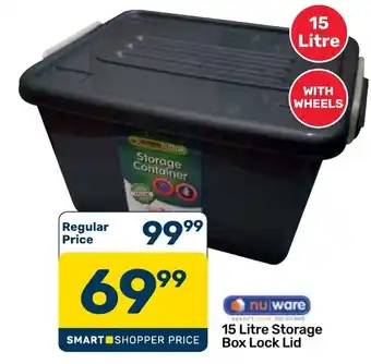 Nu ware 15 Litre Storage Box Lock Lid