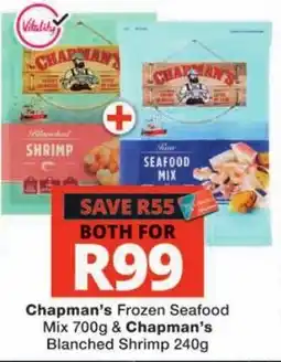 Checkers Chapman's Frozen Seafood Mix & Chapman's Blanched Shrimp offer