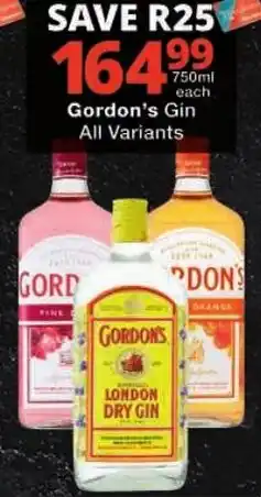 Checkers Gordon's Gin offer