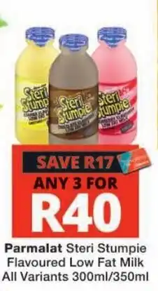 Checkers Parmalat Steri Stumpie Flavoured Low Fat Milk offer