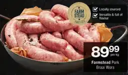 Checkers Farmstead Pork Braai Wors offer