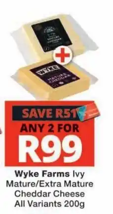 Checkers Wyke Farms Ivy Mature/Extra Mature Cheddar Cheese offer