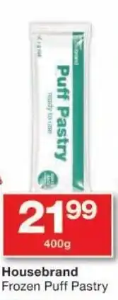 Checkers Housebrand Frozen Puff Pastry offer