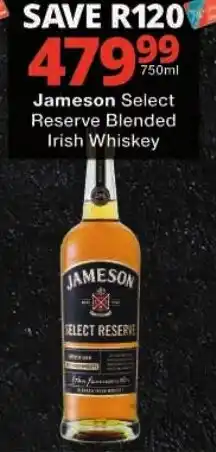 Checkers Jameson Select Reserve Blended Irish Whiskey offer