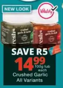 Checkers resin Crushed Garlic & Herbs offer