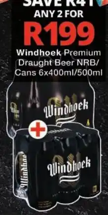 Checkers Windhoek Premium Draught Beer NRB offer