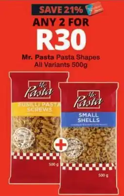 Checkers Mr. Pasta Pasta Shapes offer