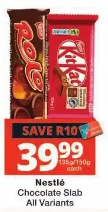 Checkers Nestlé Chocolate Slab offer