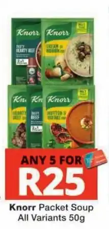 Checkers Knorr Packet Soup offer