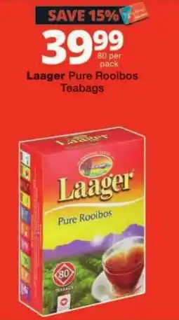 Checkers Laager Pure Rooibos Teabags offer