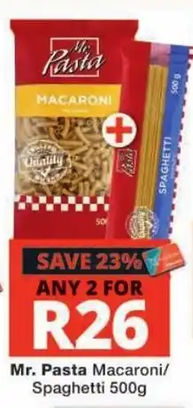 Checkers Mr. Pasta Macaroni/Spaghetti offer