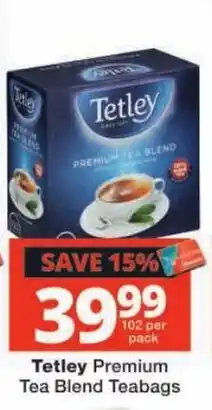 Checkers Tetley Premium Tea Blend Teabags offer