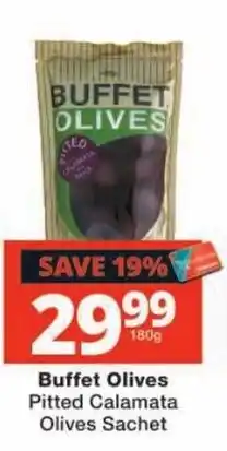 Checkers Buffet Olives Pitted Calamata Olives Sachet offer